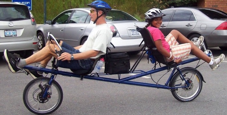 tandem recumbent bicycle